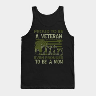 Proud To Be A Veteran Mom - patriotic- USA Tank Top